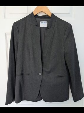 Old Navy Heathered Twill Pixie Blazer